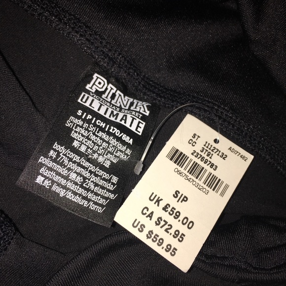 PINK High Waisted Black Slashed Ultimate Leggings - Picture 7 of 7